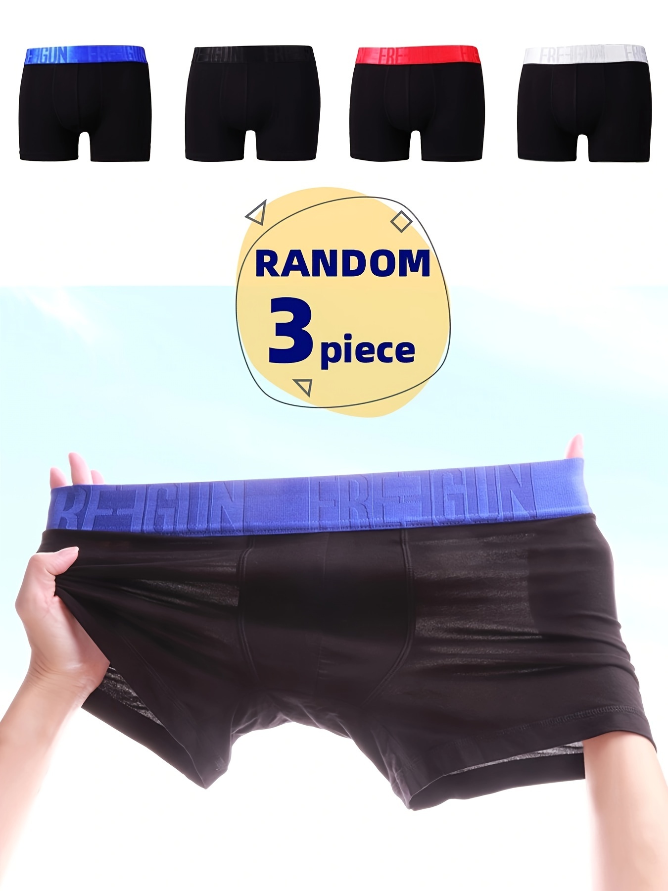 Random Trendy Brand Men's Underwear Comfortable - Temu