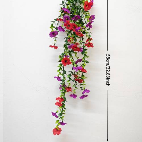 artificial hanging flowers uv resistant flowers greenery garland with green leaves for indoor outdoor decorations