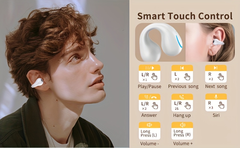Truly Open Wireless Earbuds (Wireless 5.4 TWS), Experience 360° Ambient Awareness & All-Day Comfort. Secure Open-Ear Fit for Sports/fitness. Advanced ENC Delivers Crystal-Clear Calls. Intuitive Touch Control. LED Digital Charging Box with Real-Time Power + Long Standby. Hi-Fi Sound for Music/gaming/calls. Wireless 5.4 Ensures Ultra-Stable Low-Latency on IOS/Android. Perfect for Travel, Business Commutes, Outdoor Adventures, and Focus Sessions. Engineered for Active Lifestyles., High 17 Truly Open Wireless Earbuds (Wireless 5.4 TWS), Experience 360° Ambient Awareness & All-Day Comfort. Secure Open-Ear Fit for Sports/fitness. Advanced ENC Delivers Crystal-Clear Calls. Intuitive Touch Control. LED Digital Charging Box with Real-Time Power + Long Standby. Hi-Fi Sound for Music/gaming/calls. Wireless 5.4 Ensures Ultra-Stable Low-Latency on IOS/Android. Perfect for Travel, Business Commutes, Outdoor Adventures, and Focus Sessions. Engineered for Active Lifestyles., High