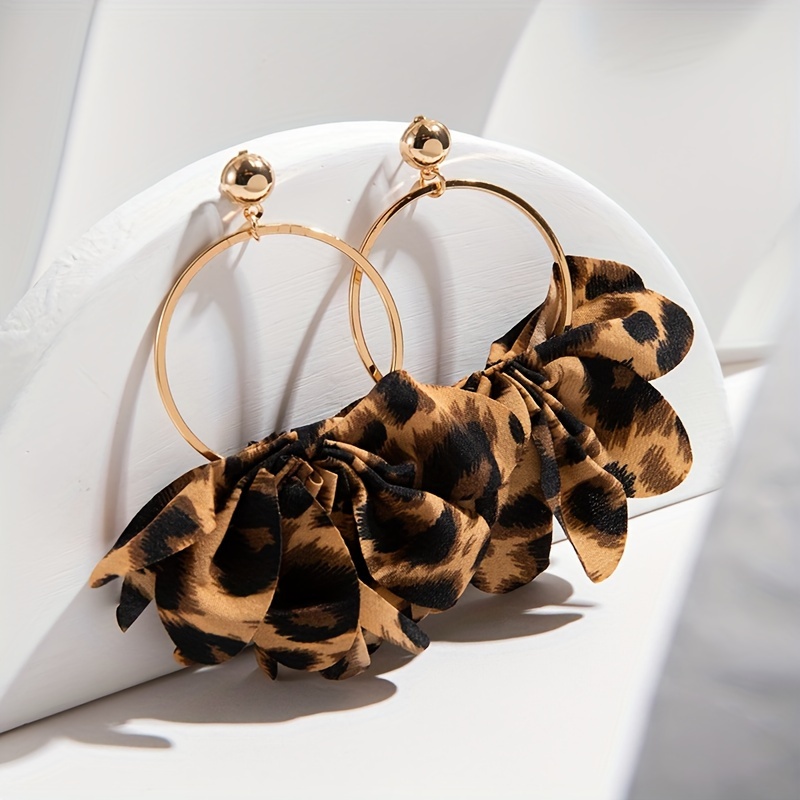 Leopard Print Dangle Earrings for Parties & All Seasons