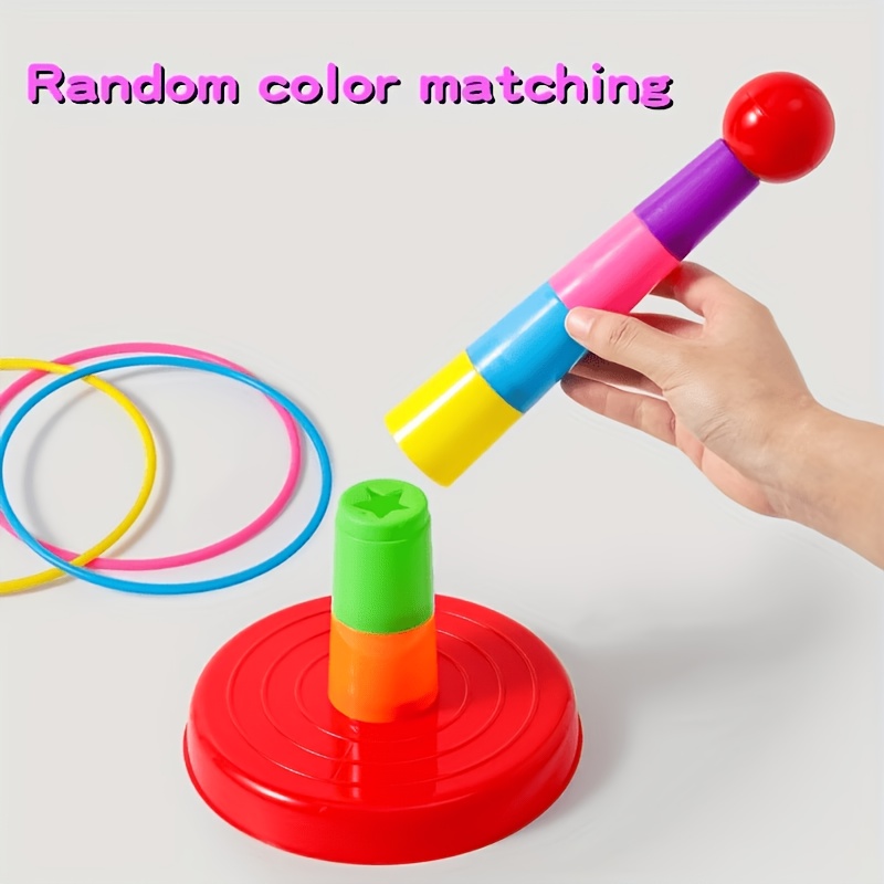 17pcs Rainbow Tower and Ring Stacking Game Set