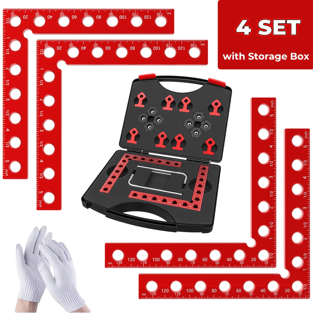item picture corner clamps for woodworking 4pcs 90 degree right angle clamp 5 5 aluminum clamping positioning squares woodworking tools for frame box drawer cabinets gifts for men dad
