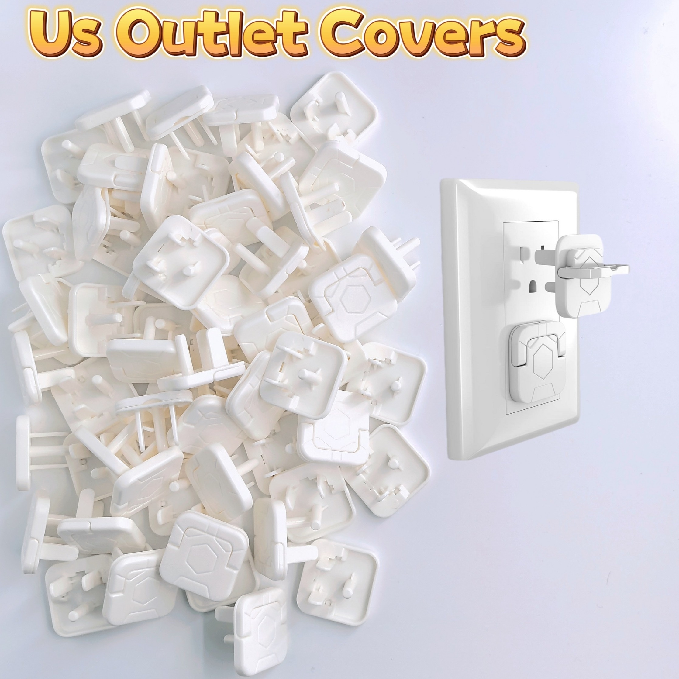 

60pcs Us Outlet Covers, Electrical Outlet Covers, Safety Outlet Cover Protector Caps, Christmas Halloween Thanksgiving Day Easter New Year Gift