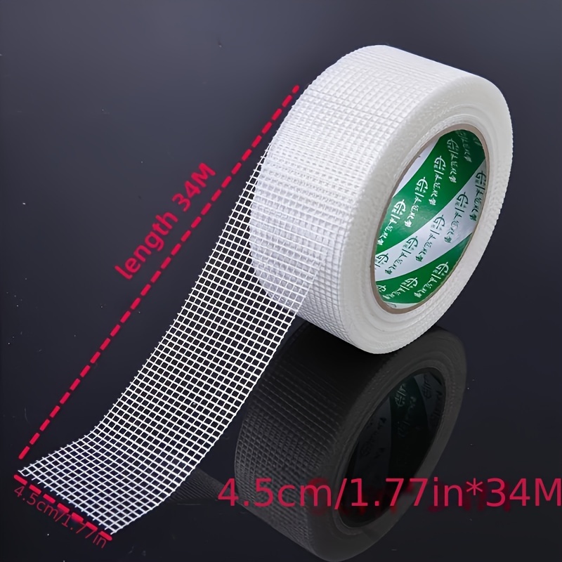 Image of 34m Easy-apply Waterproof Fiberglass Mesh Repair Tape: Self-adhesive, Durable Strip For Walls, Ceilings And Tile Surfaces