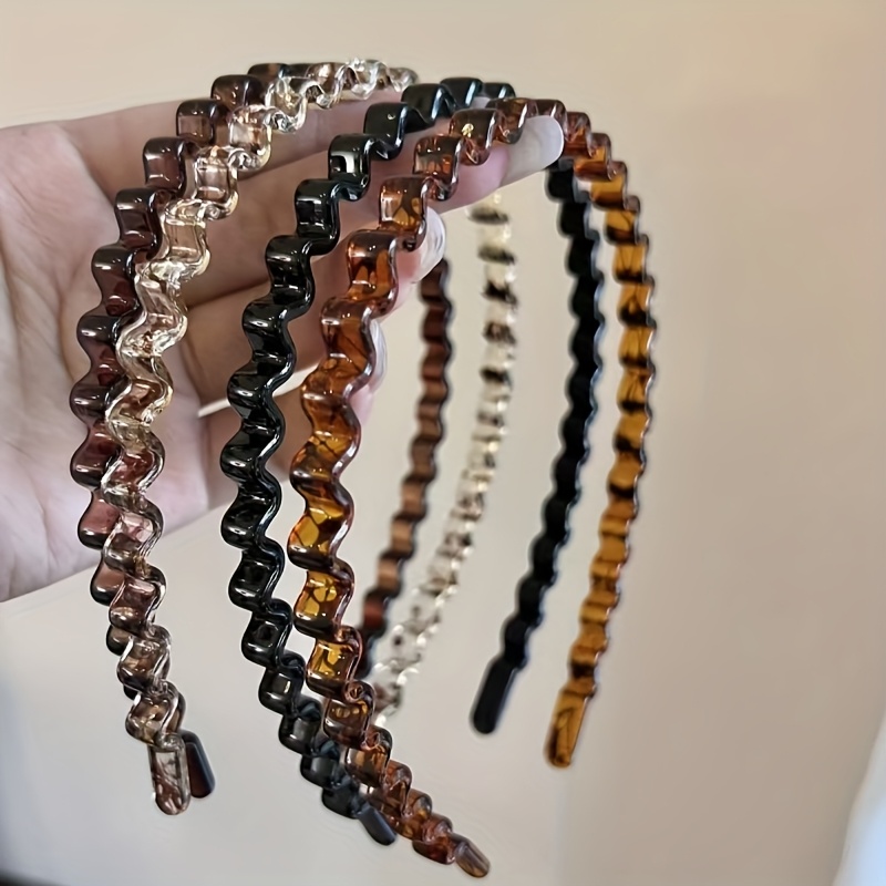 Image of 4pcs Spring And Summer Headbands, Women's Anti-slip Broken Hair Care Headbands, Multiple Colors Suitable For Versatile Hair Additions