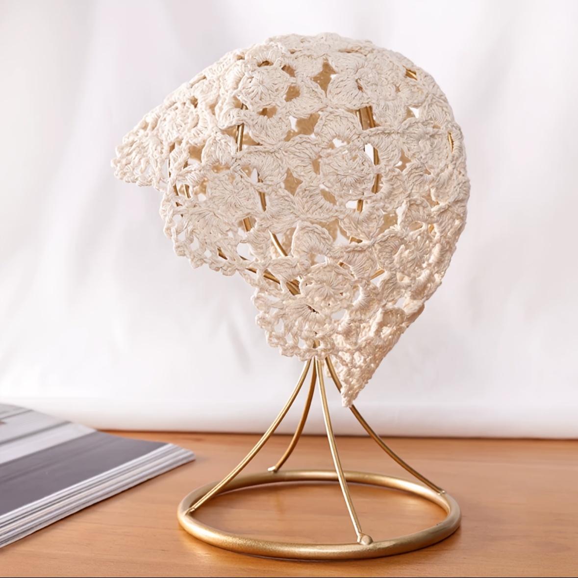 TEMU Bonnet léger au crochet à floraux pour et l'été, adapté pour la photographie de voyage et comme cadeau