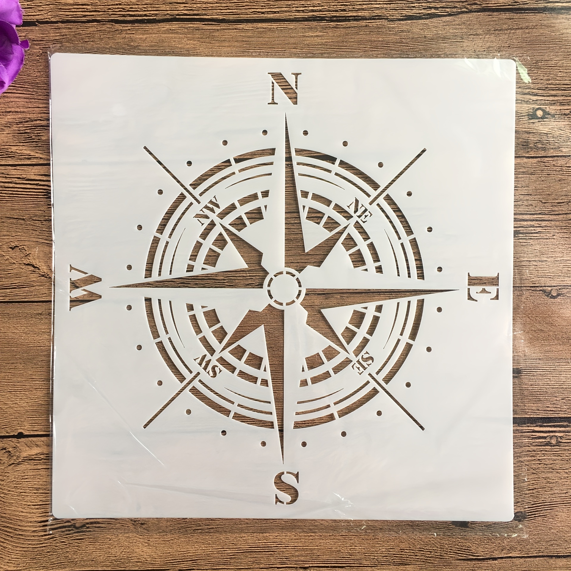 X Inches Craft Compass Template, For Tracing On Wood, Fabric, Walls, Embossing Cards
