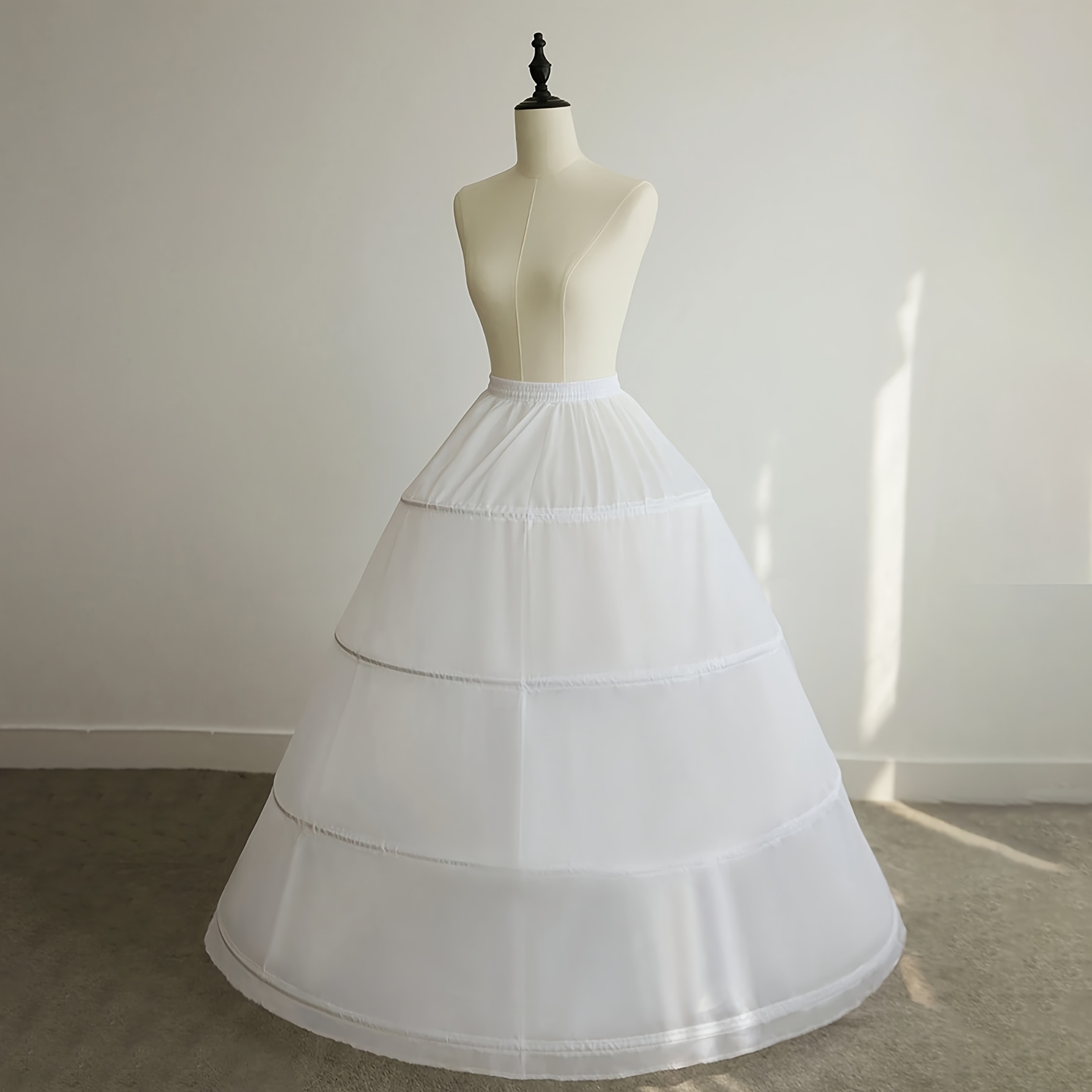 TEMU 1pc 4 Steel Hoops Crinoline Petticoat For Wedding Dress&prom Ball Gown Evening Dress
