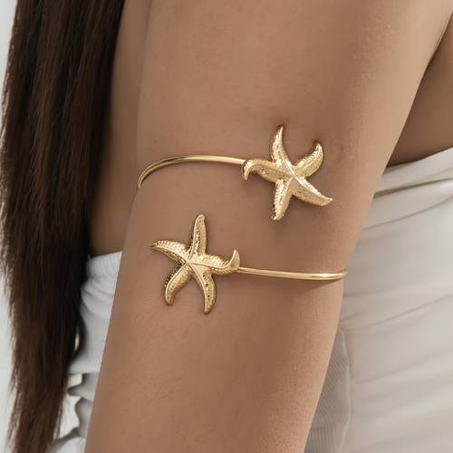 niche design shell arm ring hand jewelry beach party accessory womens summer versatile