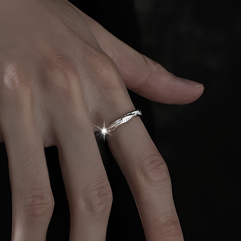 Women's Twisted Rope Open Ring, Trendy Gift for Friends
