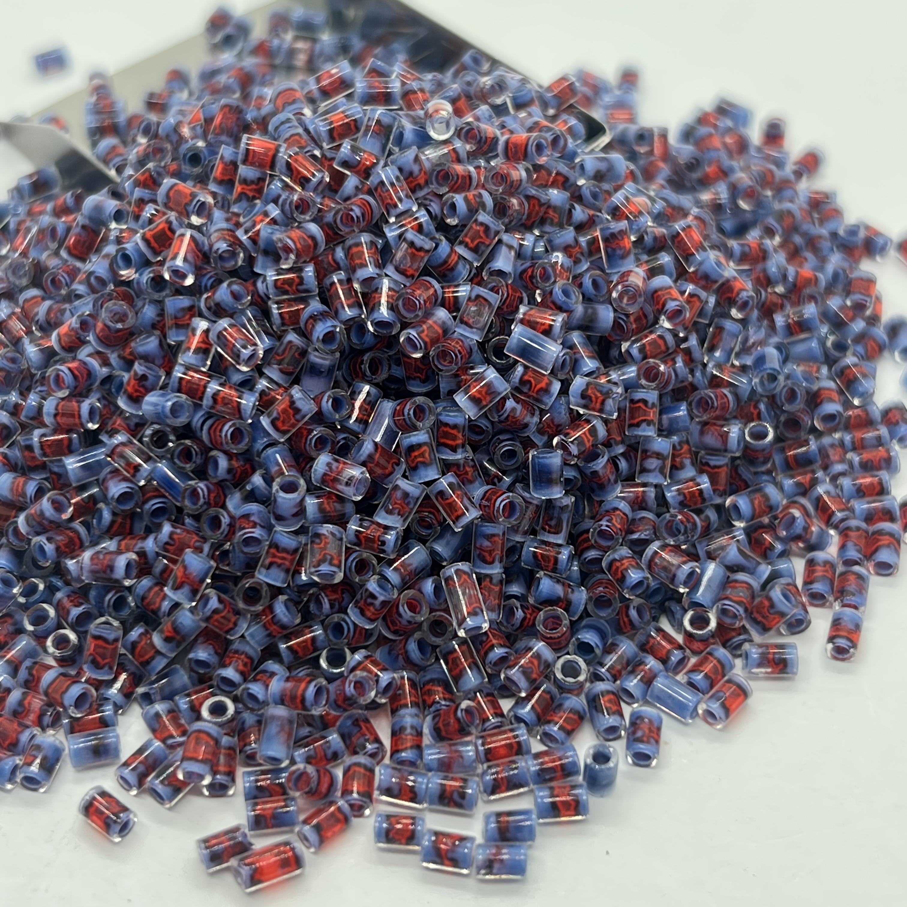 Colorful Bamboo-shaped Glass Bead Set, 320pcs for DIY Jewelry Making