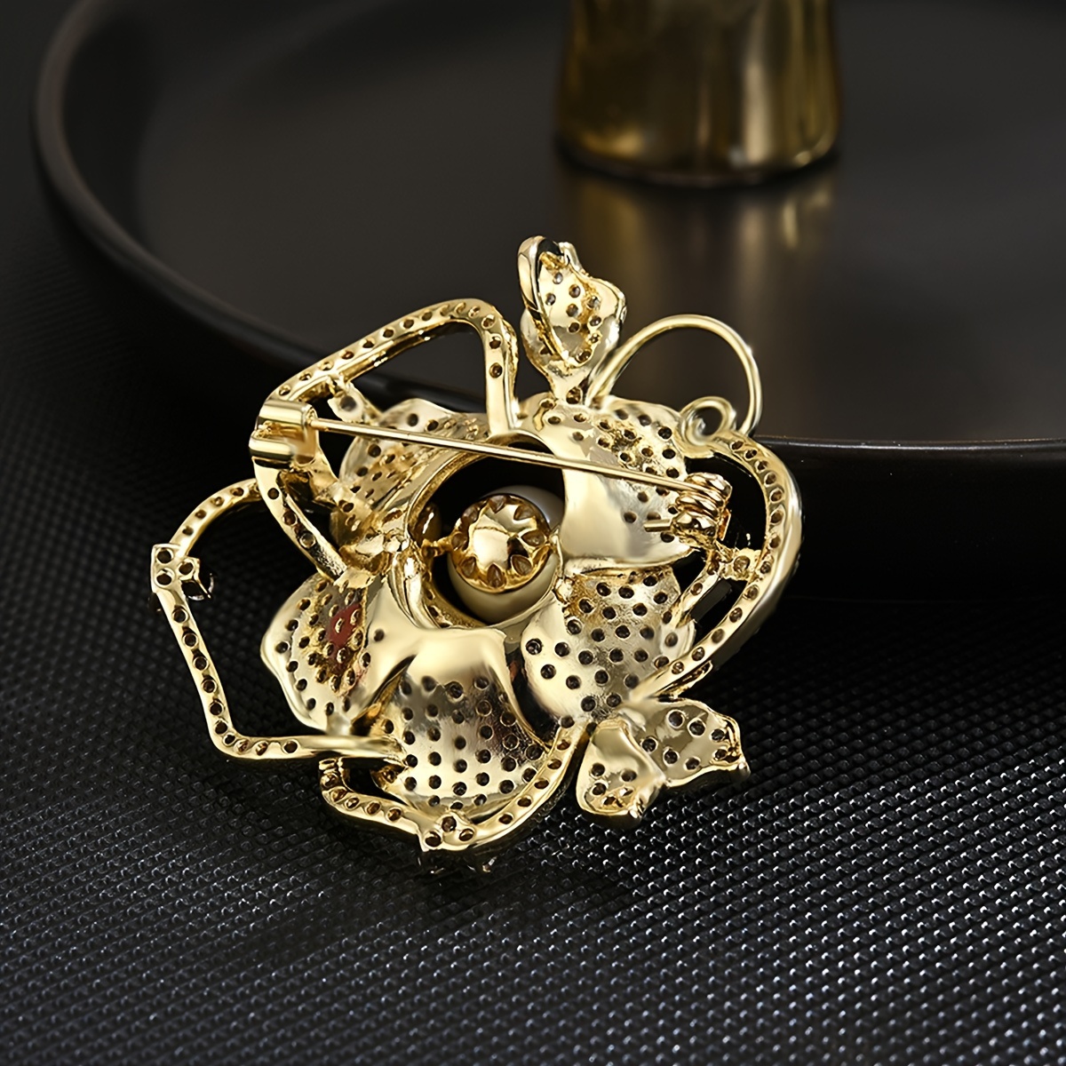 flower brooch 18k gold plated flower brooch pin - Temu