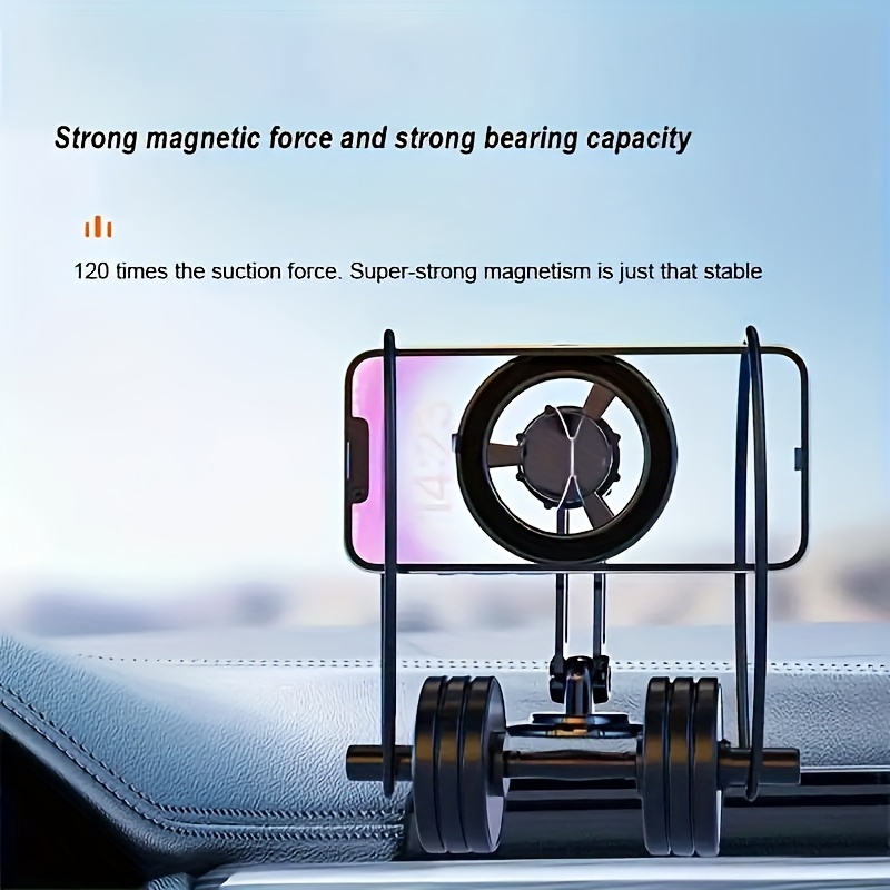 foldable magnetic suction car metal phone holder metal magnetic navigation holder universal anti shake bracket details 0