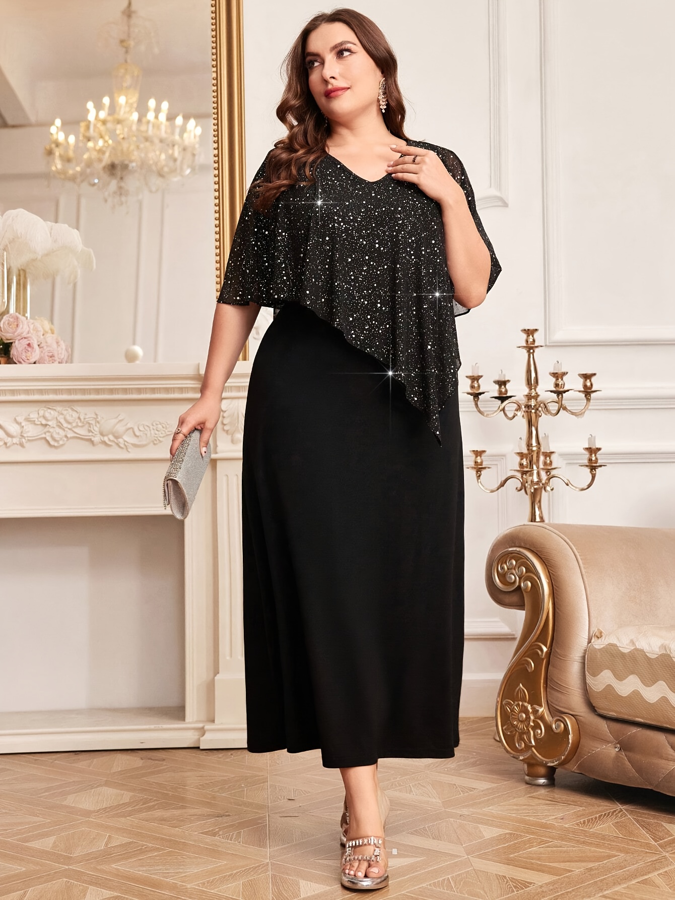 cocktail dress mini R&M Richards 5471W Formal Short Plus Size Dress main image 0