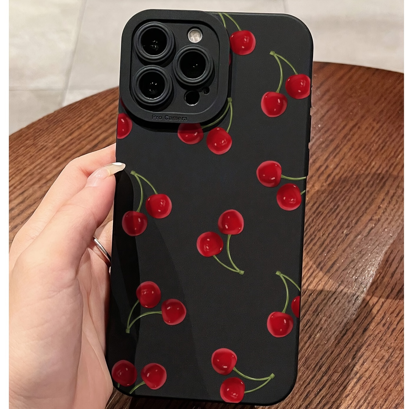 TEMU Cherry 2: Angel Eye Lens Full Package Suitable For Series Iphone14pro Mobile Phone Case 13 Protective Cover 11/12 -friendly Suitable For