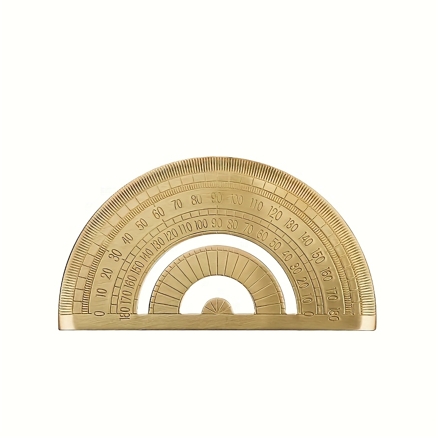 Half Circle Angle Measuring Instrument Angle Measuring Tool 180 Degree Half Circle Gauge Brass Measuring Instrument Geometric Ruler Half Circle Ruler