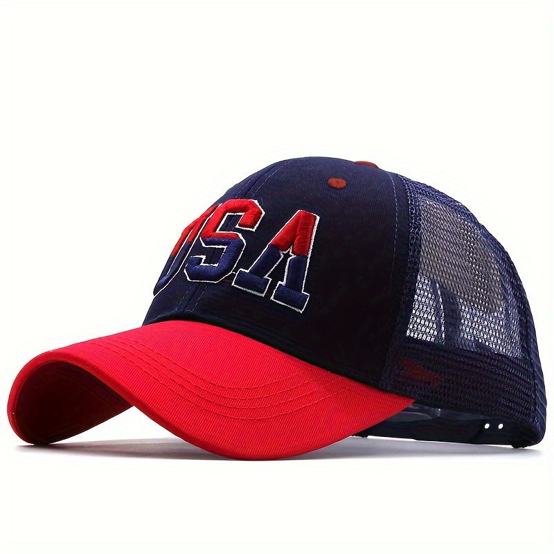 Mens Hat Adult Male Baseball Caps Men Summer Distressed Cotton Men Caps  Baseball Hat Mesh Sun Sport Hats Hip Hop Cap Streetwear Clothes(AG,One Size)
