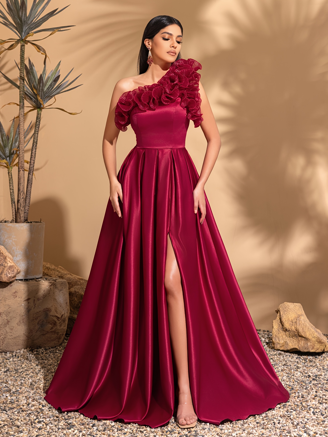 blue dress for baby girl Asymmetrical Sequins Deep V-Neck Half Sleeves Mother of The Bride Dresses main image 0