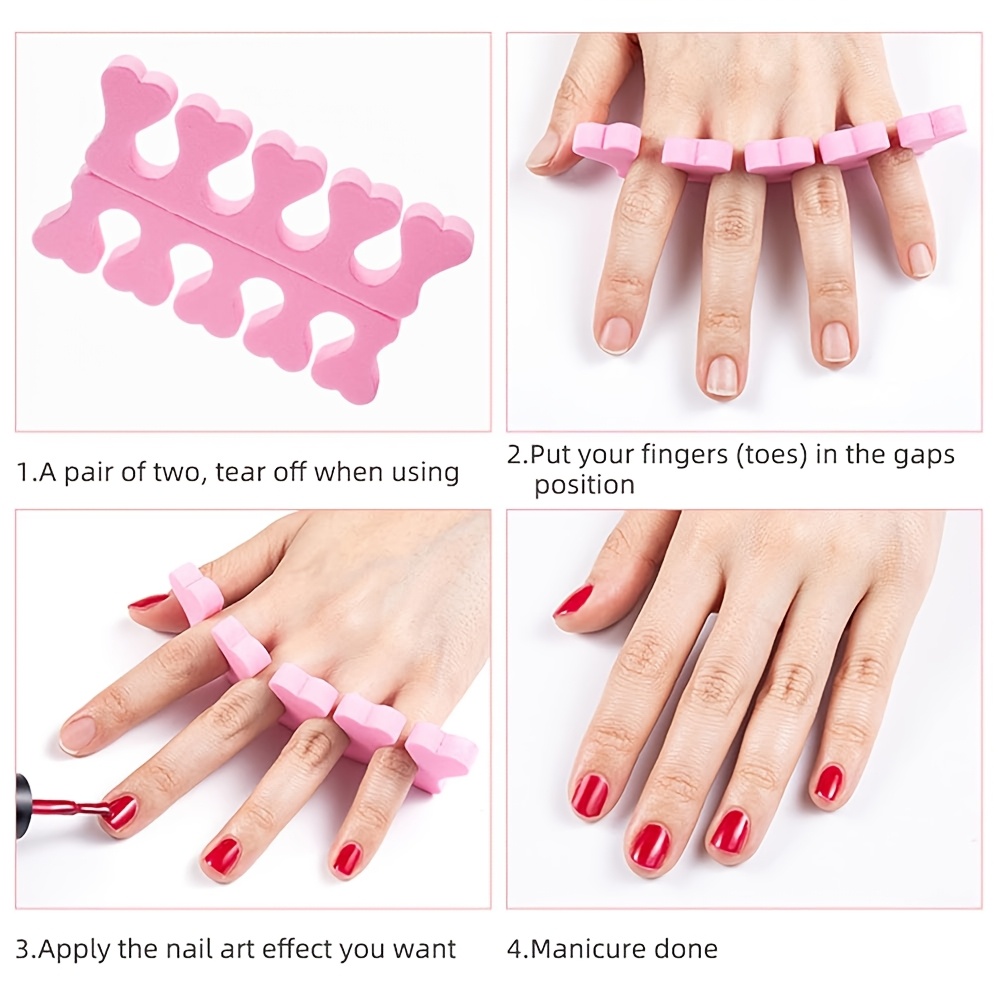 98pcs Soft Sponge Toe Separators for Nail Art