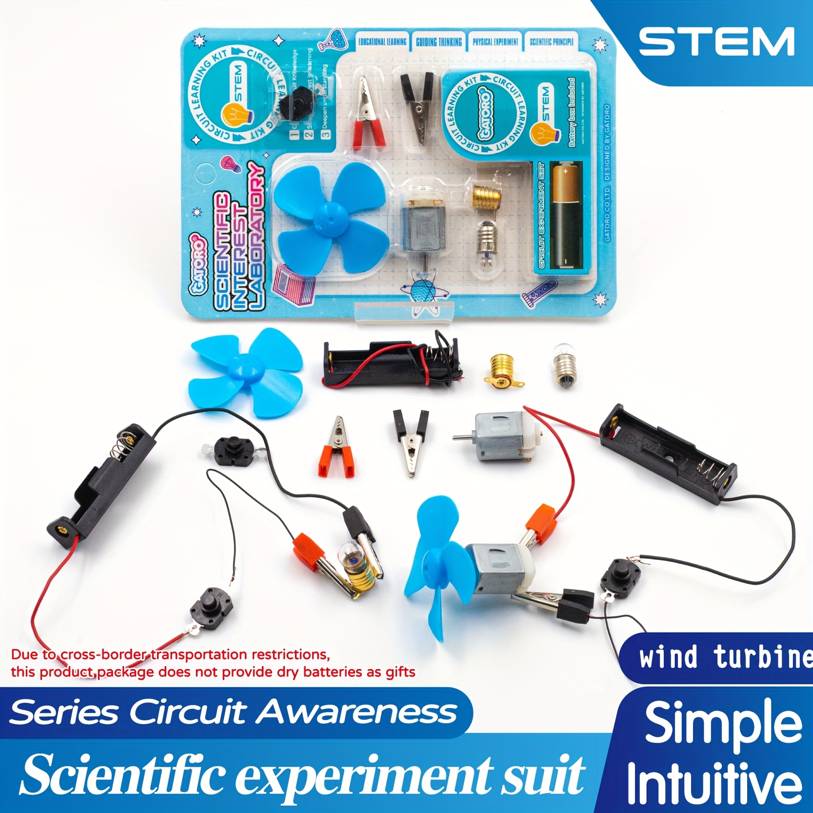 Random Fan Blades Color Electrical Circuit Experiment Kit