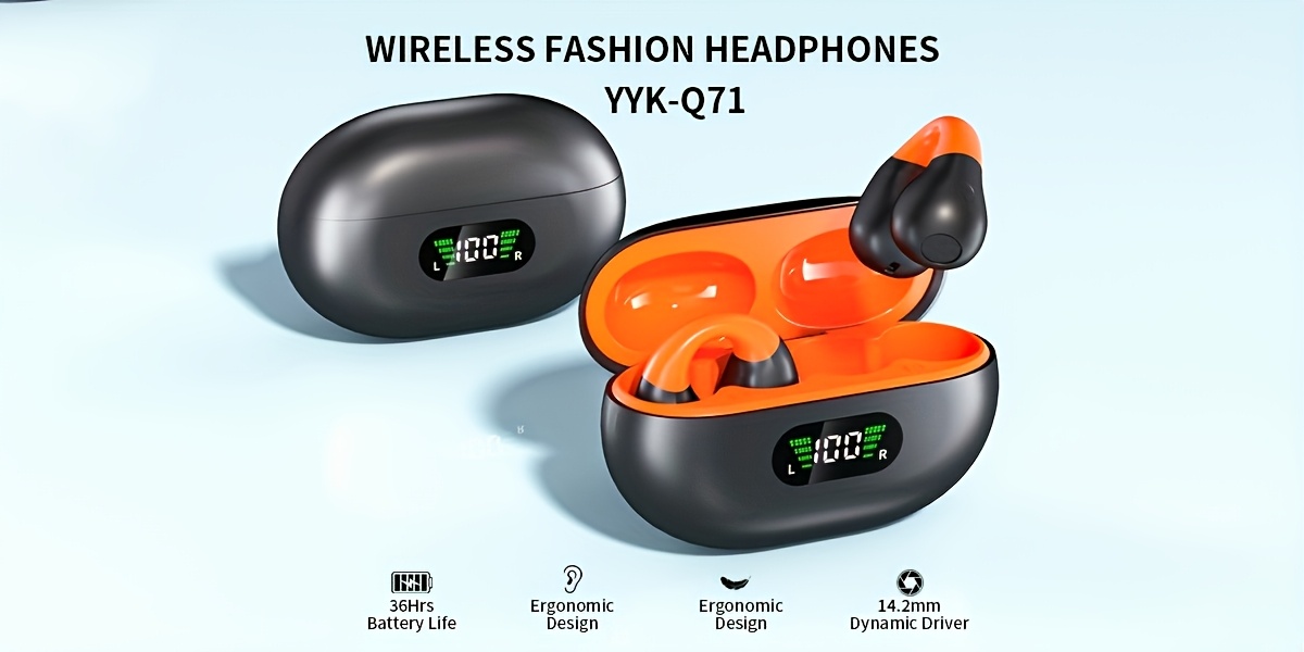 Truly Open Wireless Earbuds (Wireless 5.4 TWS), Experience 360° Ambient Awareness & All-Day Comfort. Secure Open-Ear Fit for Sports/fitness. Advanced ENC Delivers Crystal-Clear Calls. Intuitive Touch Control. LED Digital Charging Box with Real-Time Power + Long Standby. Hi-Fi Sound for Music/gaming/calls. Wireless 5.4 Ensures Ultra-Stable Low-Latency on IOS/Android. Perfect for Travel, Business Commutes, Outdoor Adventures, and Focus Sessions. Engineered for Active Lifestyles., High 15 Truly Open Wireless Earbuds (Wireless 5.4 TWS), Experience 360° Ambient Awareness & All-Day Comfort. Secure Open-Ear Fit for Sports/fitness. Advanced ENC Delivers Crystal-Clear Calls. Intuitive Touch Control. LED Digital Charging Box with Real-Time Power + Long Standby. Hi-Fi Sound for Music/gaming/calls. Wireless 5.4 Ensures Ultra-Stable Low-Latency on IOS/Android. Perfect for Travel, Business Commutes, Outdoor Adventures, and Focus Sessions. Engineered for Active Lifestyles., High