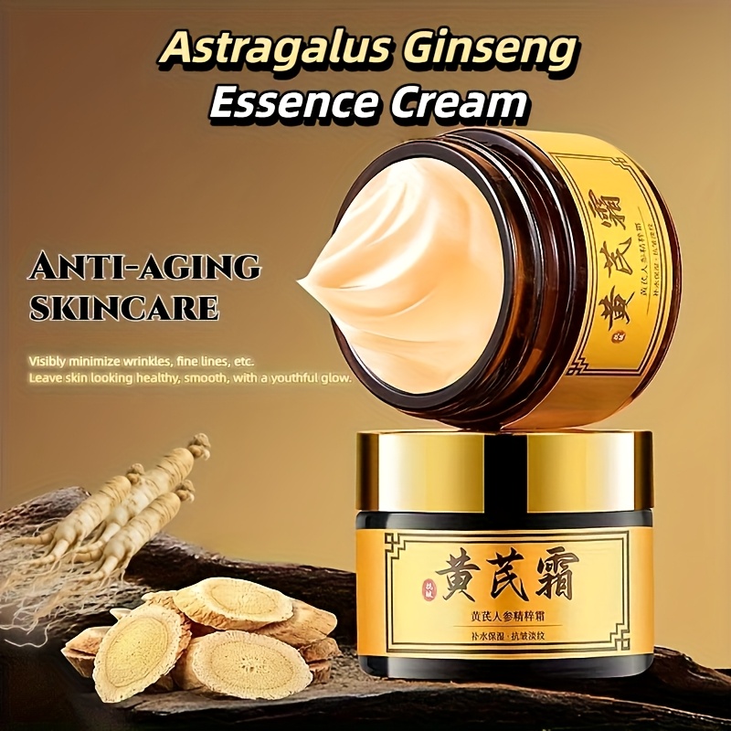 1pc (50g) Panax Notoginseng & Ginseng Extract Cream - Traditional Chinese Medicine (TCM) Face Moisturizer, Herbal Plant-Based Formula for Sensitive, Dry & All Light Beige Types, Unisex Cream for &, Wrinkle &