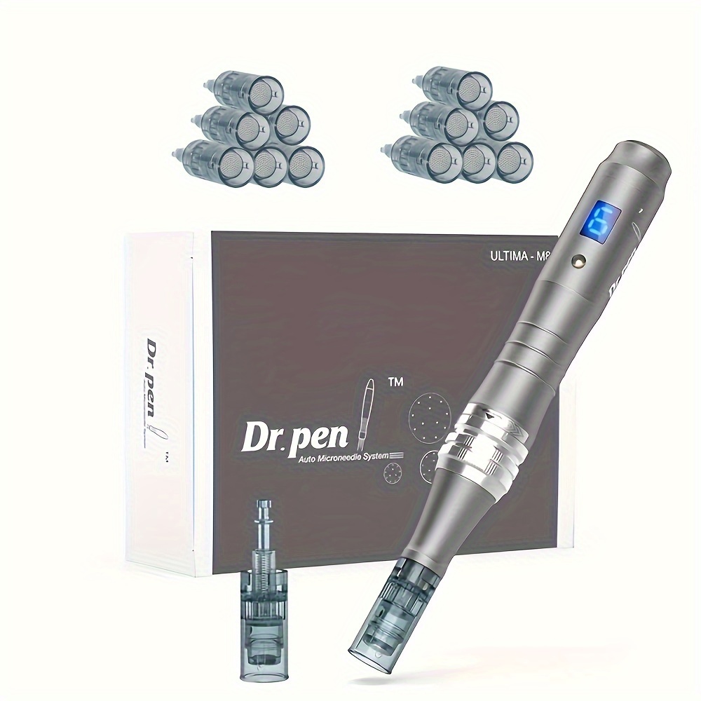 

12pcs Wireless Derma Pen M8 Ultima Professional Dr Pen With Nano Needle Cartridge - Holiday Gift For Smooth And