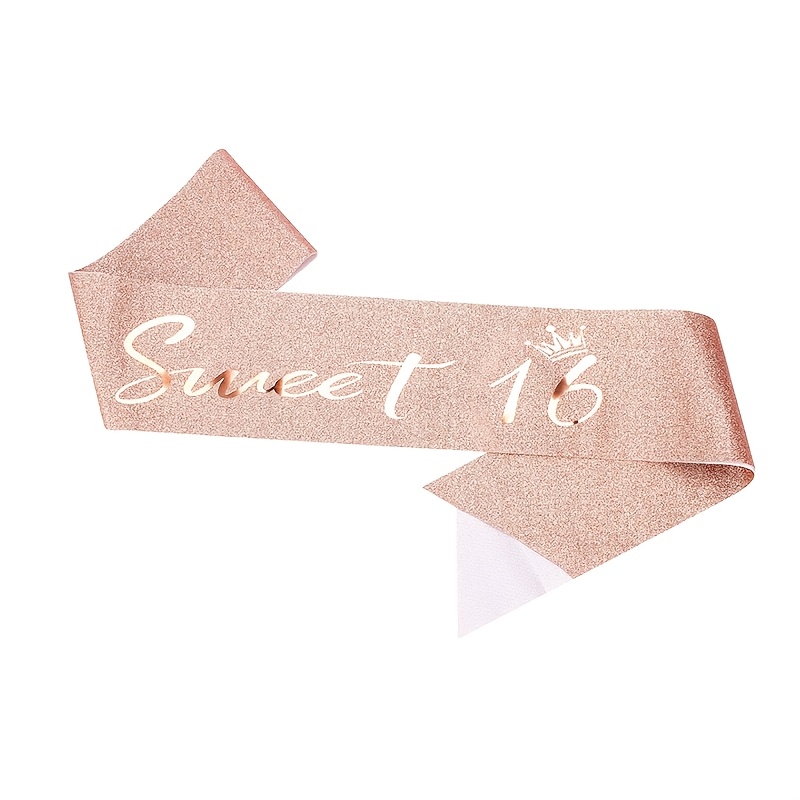 1pc 16th Birthday Belt Sweet Birthday Decoration 16th Birthday Party Gift Girls' Birthday Party Supplies