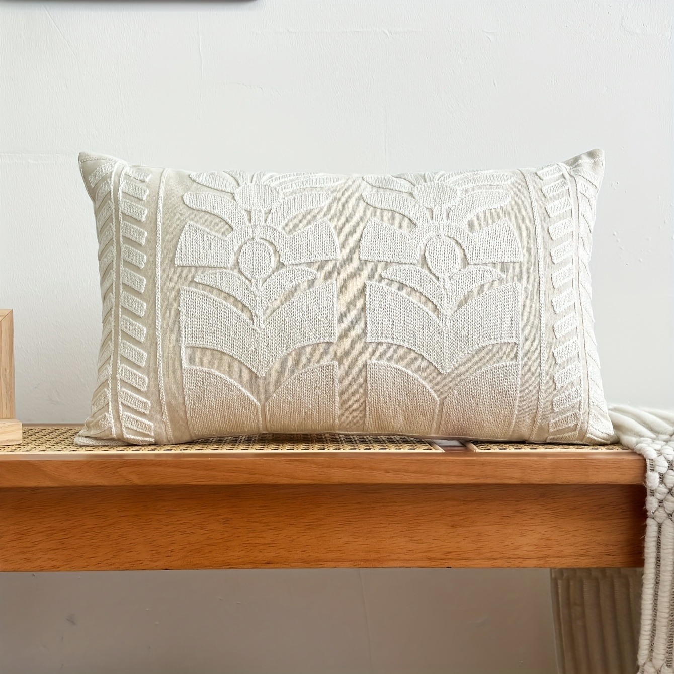 1pc, Embroidery Cushion Cover Without Core, Sizes For Household Decoration