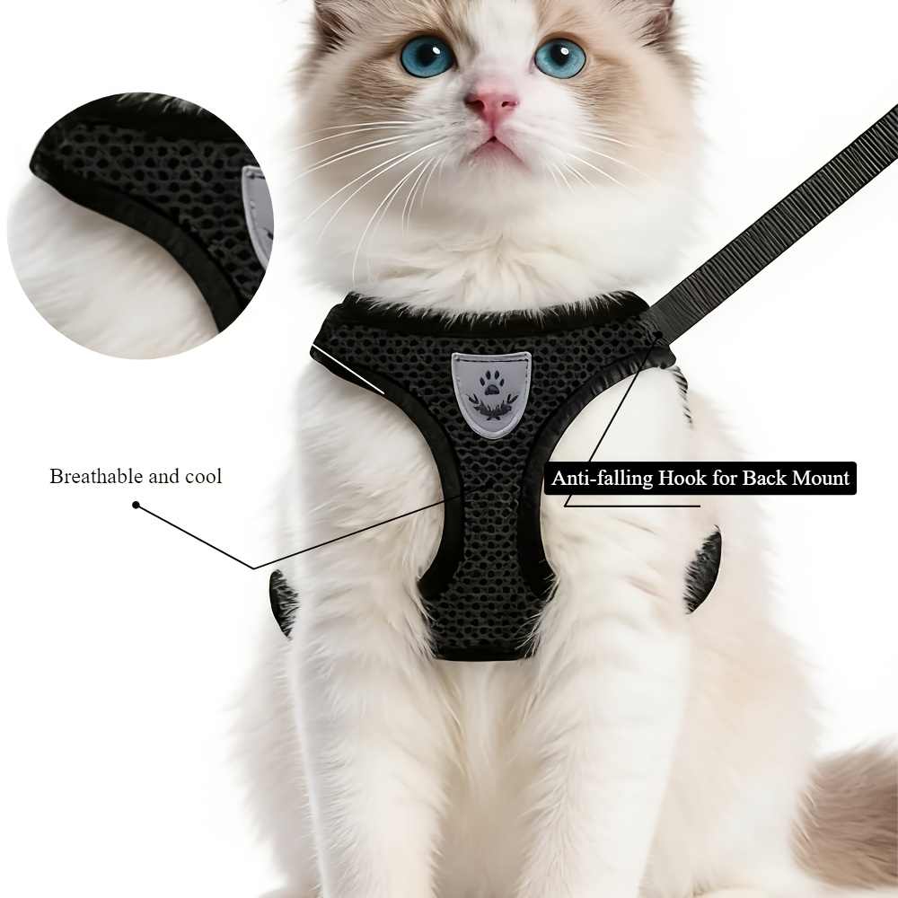 1pc HZCC-InChol Vest-Style Dog Harness with Shock-Absorbing Leash Compatible for Walking, Breathable Comfortable Harness Suitable for Outdoor Use, Suitable for Dogs and Cats, Leash System for Training and Daily Walks