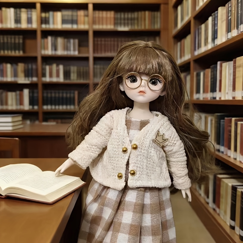 imagen del artículo   de vestido de ojos  , muñeca princesa con suéter   de  , muñeca de vestir,   con articulaciones móviles, regalo de navidad y  