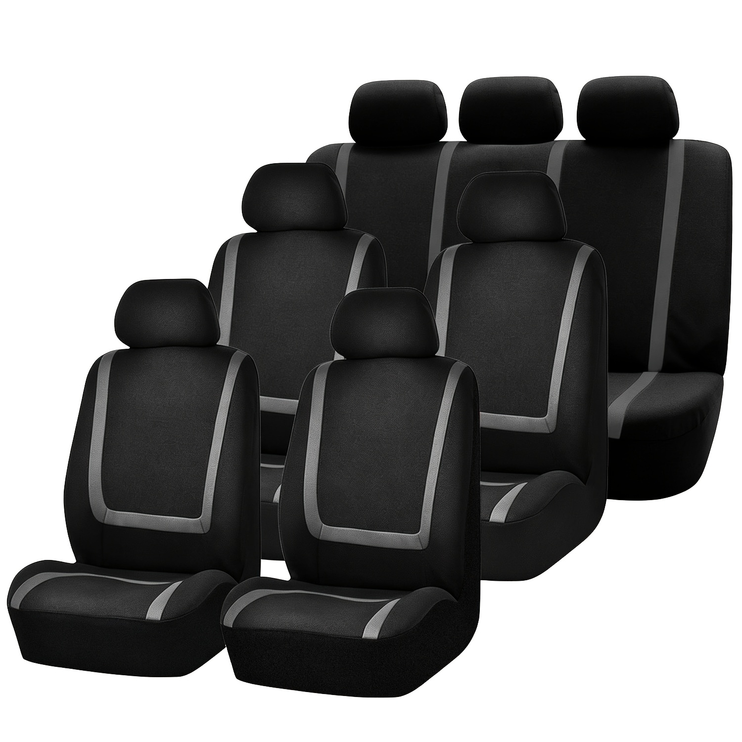 TEMU Housses de siège de voiture universelles pour places, confortables et respirantes, adaptées à toutes