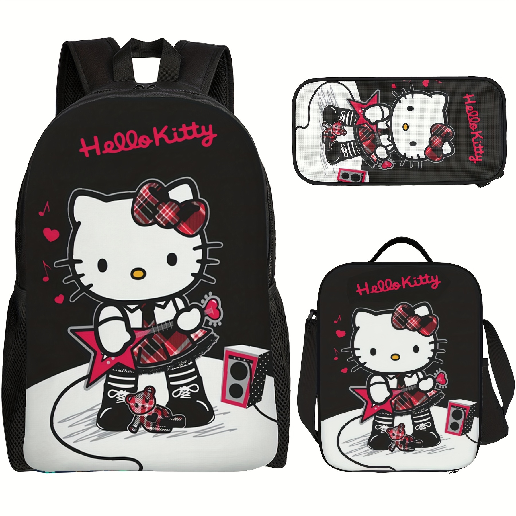 

[authorized] Sanrio Hello Kitty Cute Kitty Backpack Pencil Case -piece Set Schoolbag