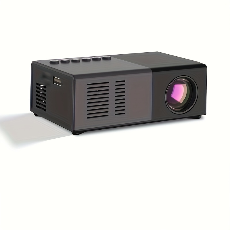 TEMU Cute Portable Mini Projector For Kids Room, Bedroom Movie Projector With Wired Phone Mirroring, Supports 1080p Video , Movie Night Projector For