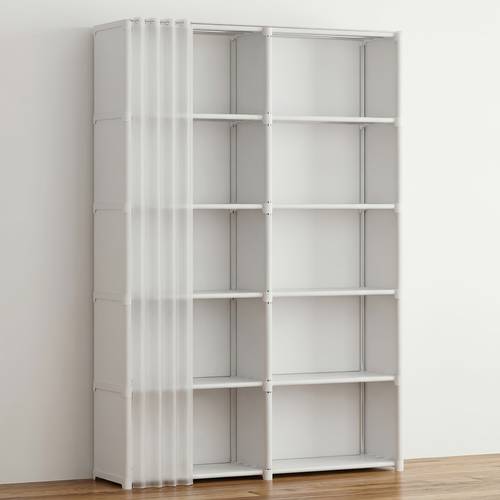 1pc office multi functional dustproof storage cabinet large capacity storage shelf classroom simple assembly bookshelf suitable for storing documents books and decorative items