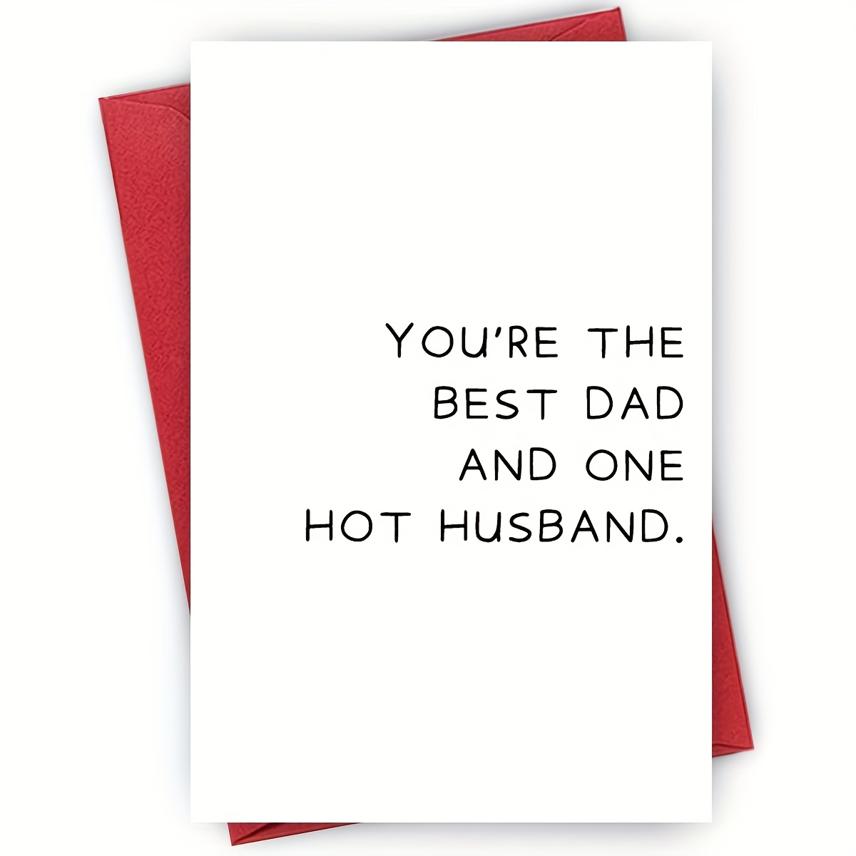 TEMU Carte de Fête des Pères Drôle "Tu es le Meilleur Papa & un Mari Canon" - Cadeau d'Humour pour Mari et Père - Message Amusant pour la Paternité
