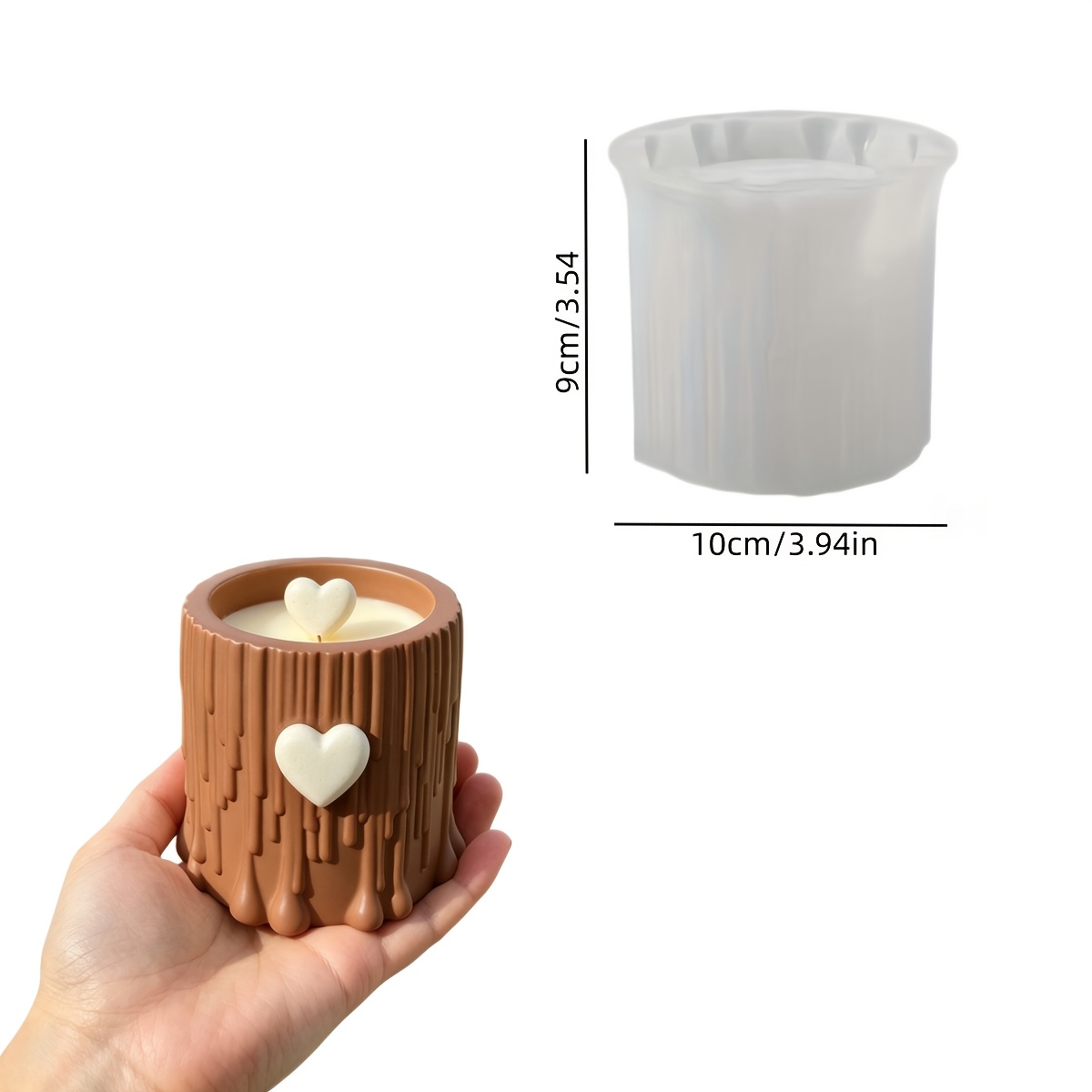 Image of Silicone Resin Casting Molds For Cylinder Plant Pots, Reusable Striped Pattern Concrete Clay Gypsum Mold, Durable For Diy Succulent Planters, Home Decor And Garden Ornament