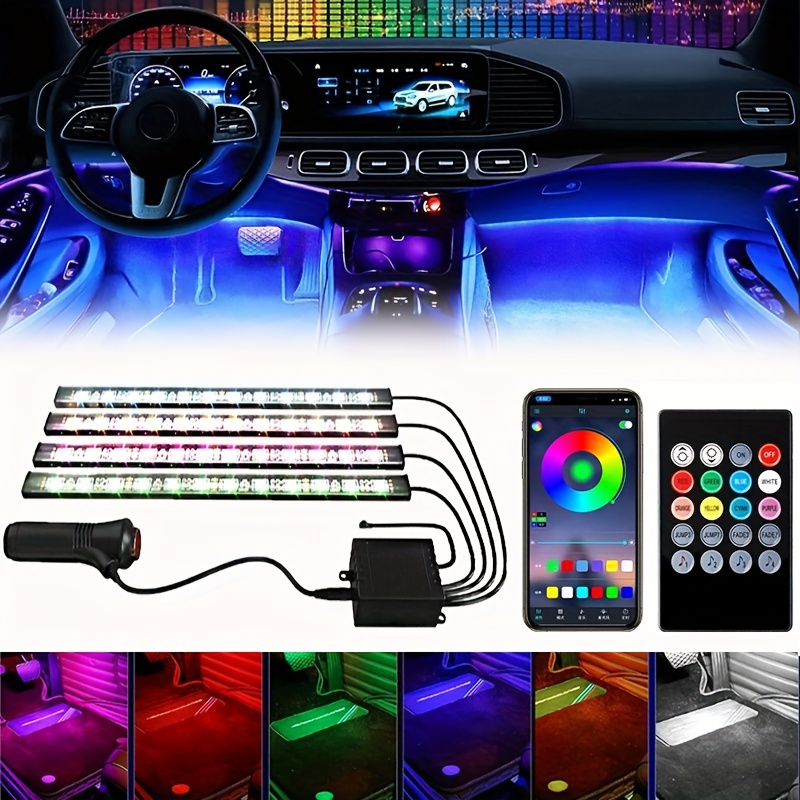 

Of 4 Led Car Rgb Strip, Strip. - Car Dashboard . App Car Models