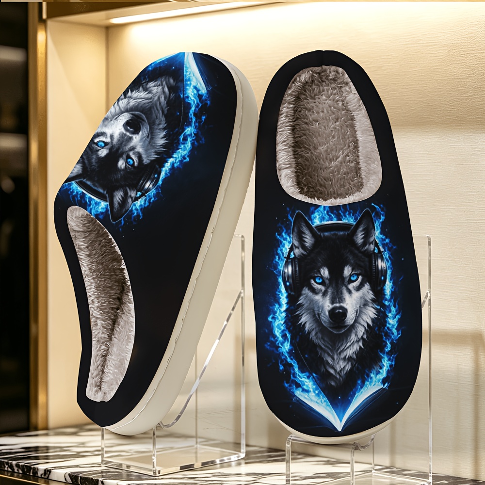 TEMU Couple Plush Thick Sole Slippers For Men And Women Indoor Cute Home Shoes Style Gift Soft Comfortable Full Slippers Versatile Daily For Family