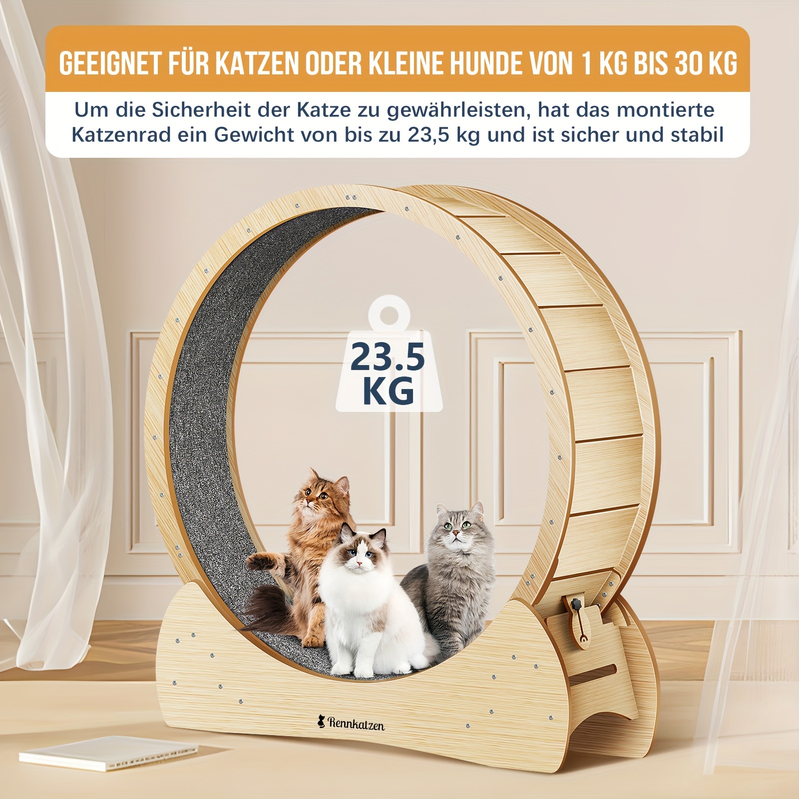   xl for   exercise wheel natural wood   wheel with cushioned   comfortable design large diameter for stability ideal for large breeds easy assembly with included tools durable for cat wheel for in Product details 3