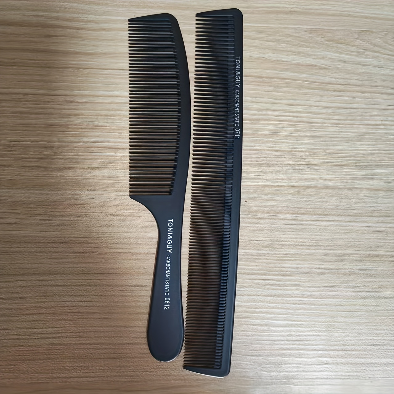 TEMU 2pcs New Hairstyle Comb For Men's Haircut In Guangzhou, China; Thin Hairdresser Flat Top Comb For Salon; 2pcs Set For Barbershop And Home Use