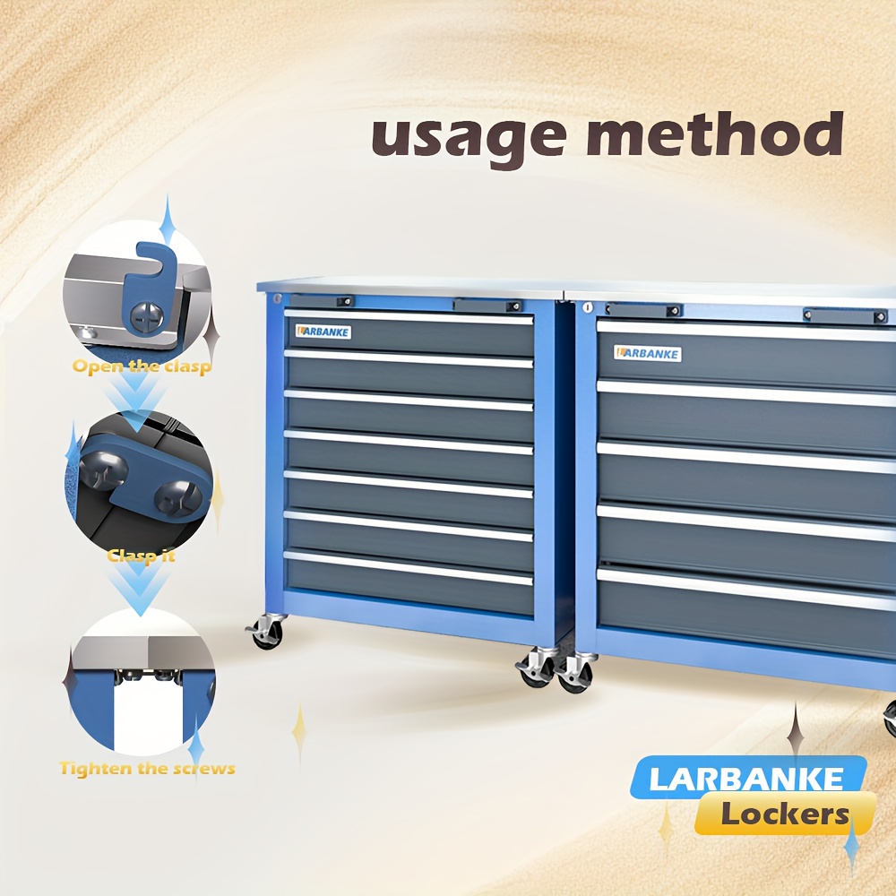 Heavy-Duty Rolling Tool Cabinet with Locking Drawers - 5-Drawer or 7-Drawer Heavy-Duty Metal Construction, Locking Mechanism, Garage Workshop Organizer with Wheels - Ideal Father S Day Gift for Dad, Mechanics, DIYers - Space-Saving Mobile Tool Storage Chest, Contemporary Design, Durable Construction