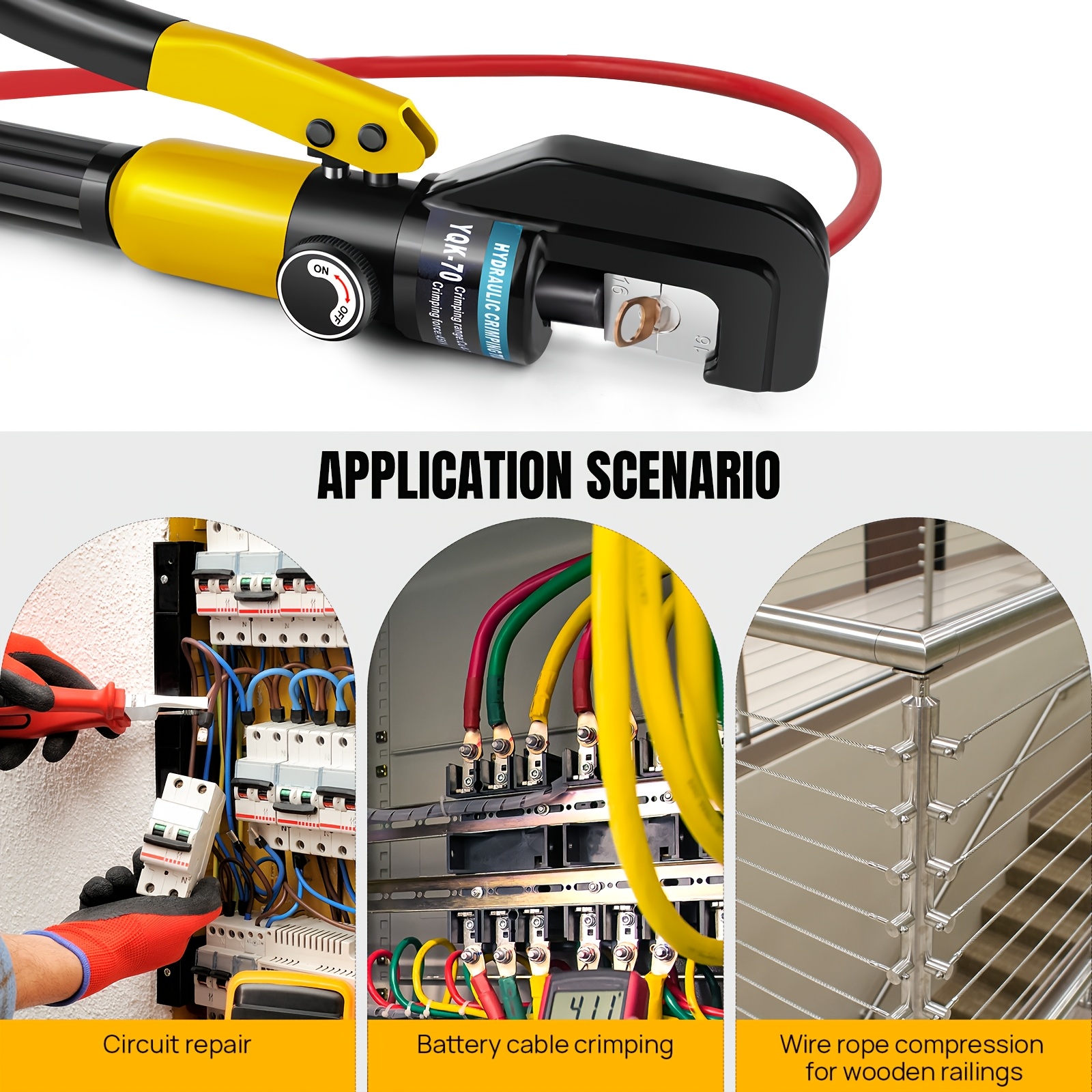 Hydraulic Crimping Tool with 9 Pairs of Dies