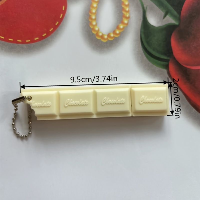 Set Of 3 Novelty Chocolate Ballpoint Pens With Keychain Fine Point, Realistic Design For Ages