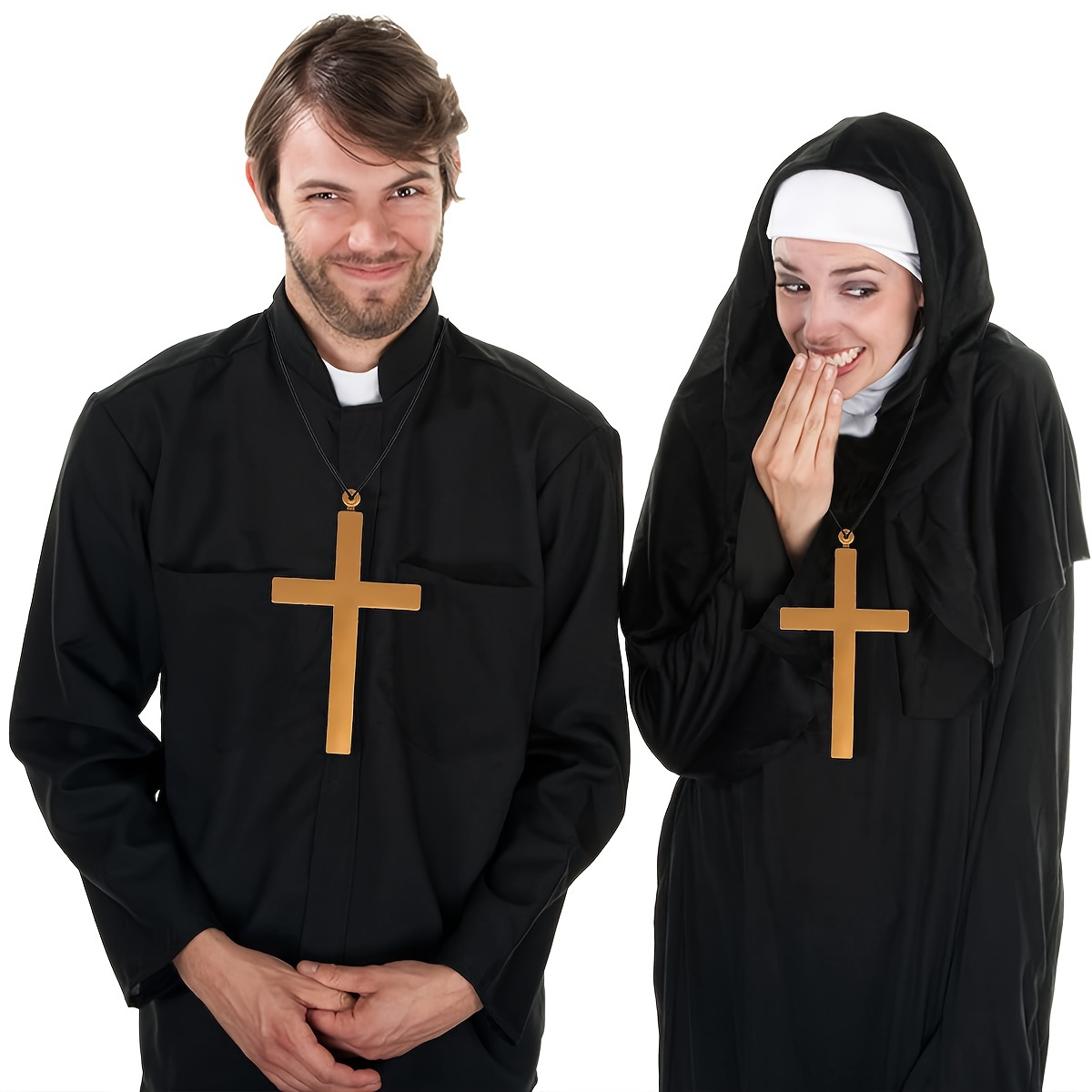 5pcs nun costume accessories nun hat white black nun habit  display picture 3