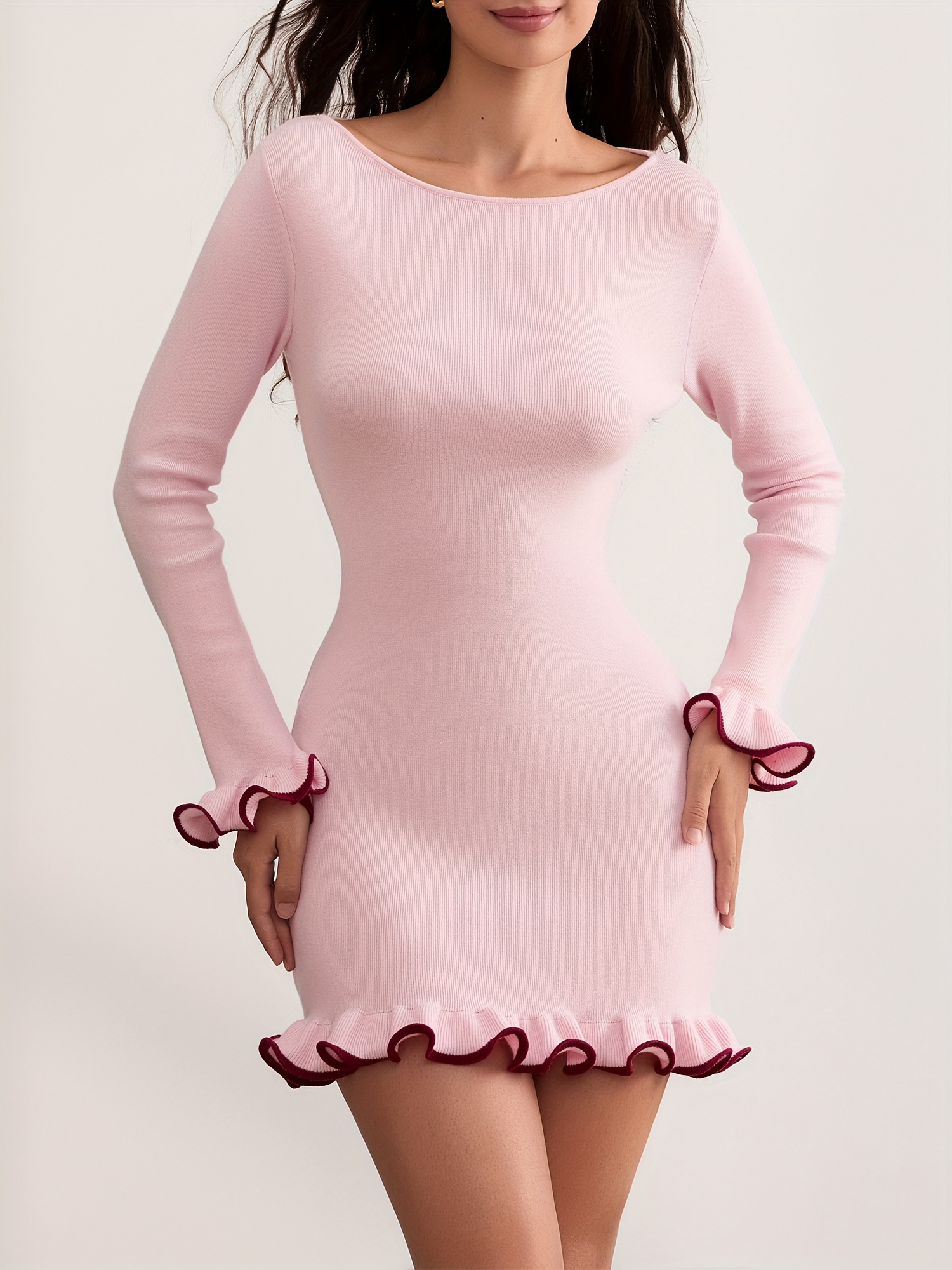 sachin and babi light blue dress Sorrel Wine Mini Dress Ready to Ship main image 0