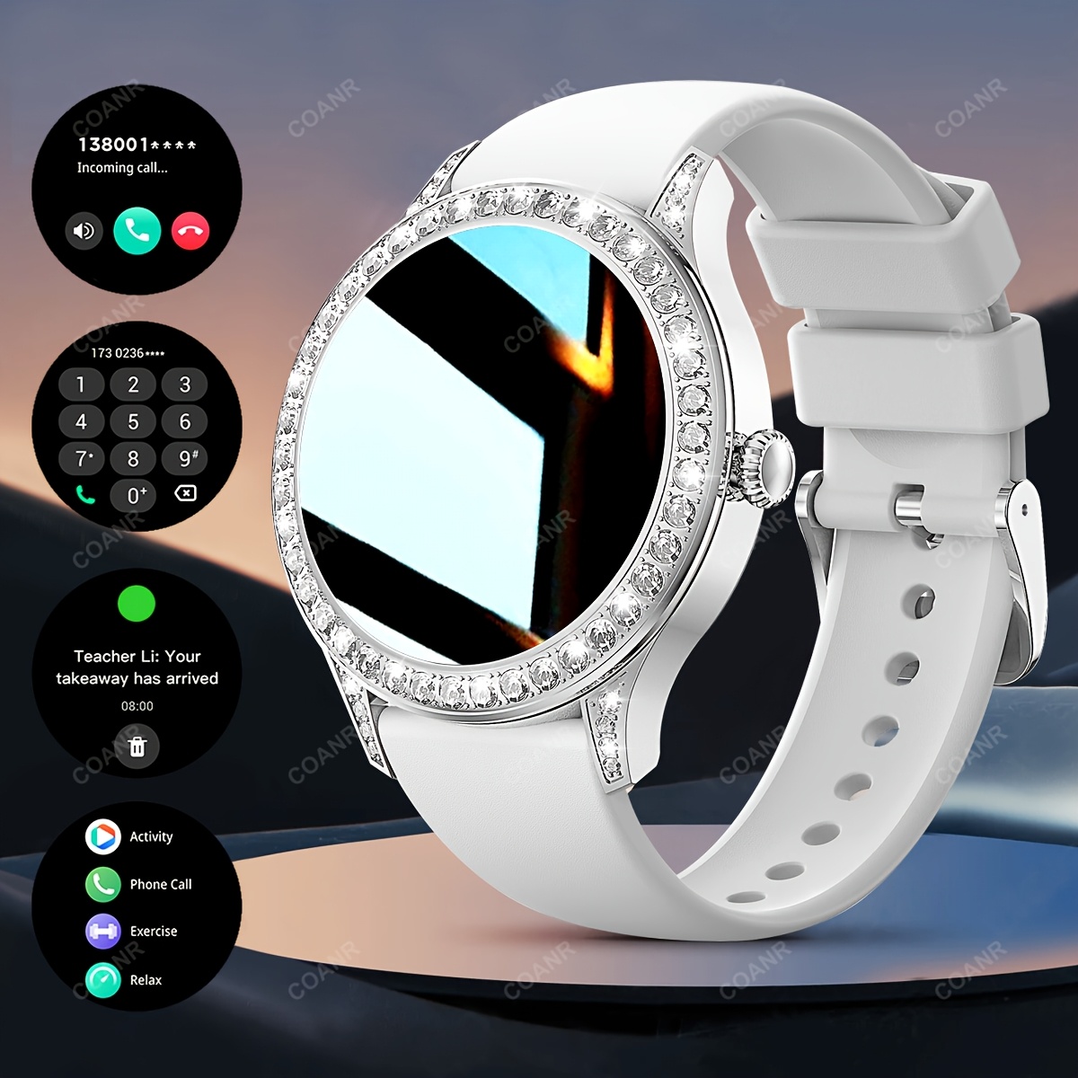 High-End Smart Watch for Women with Floral Dial