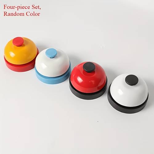 4pcs random color hand bells answer bells no battery needed for pet training game buzzer answering bell for kitchens front desks