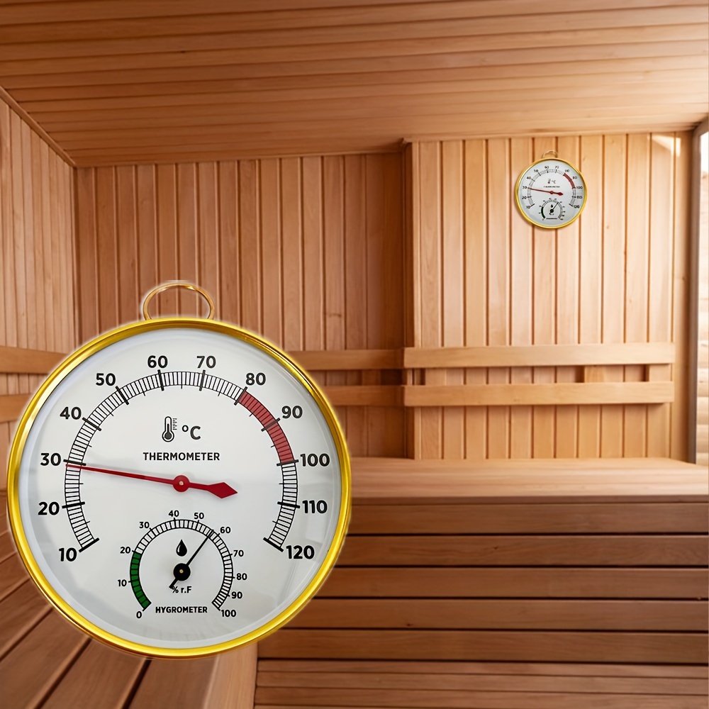 

1pc Wall-mounted Analog Thermometer For Sauna, Steam Room & Pool - Aluminum, No Battery Needed