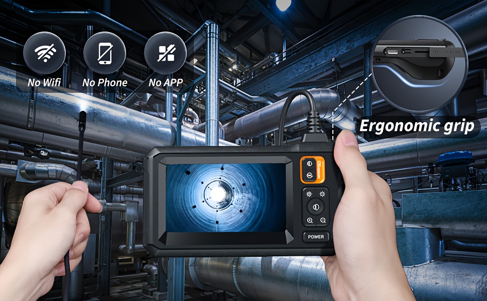 Endoscope Camera with Light 4.3 "IPS Screen, 1080P High Definition, 8 LED Lights, 3.3ft, 16.4-foot Semi-rigid Wire Endoscope, IP"67" Sewer Endoscope (accessories Can Be Purchased Separately, Buy Endoscope And Get Accessories for Free), Men's Tools 15